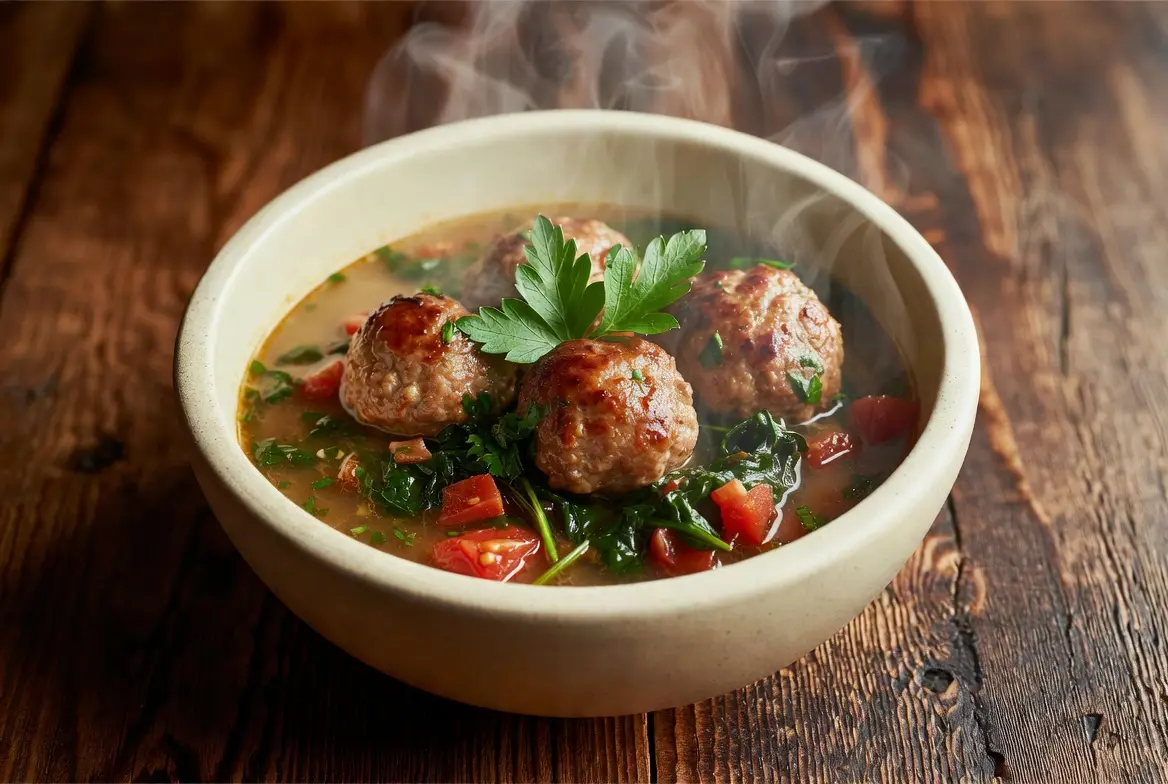 Lamb Meatball Soup